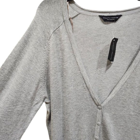 Dorothy Perkins Cardigan Women's sz L Long Sleeve Button Soft Knit Sweater - Picture 11 of 14